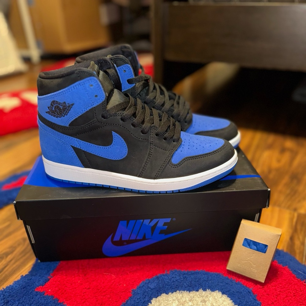 Nike Air Jordan 1 Retro High OG Black and Blue suede